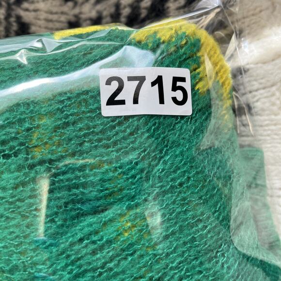 Savage X Fenty Knittin Pretty Loose Knit Sweater Size M Green Yellow Starburst - Picture 8 of 8